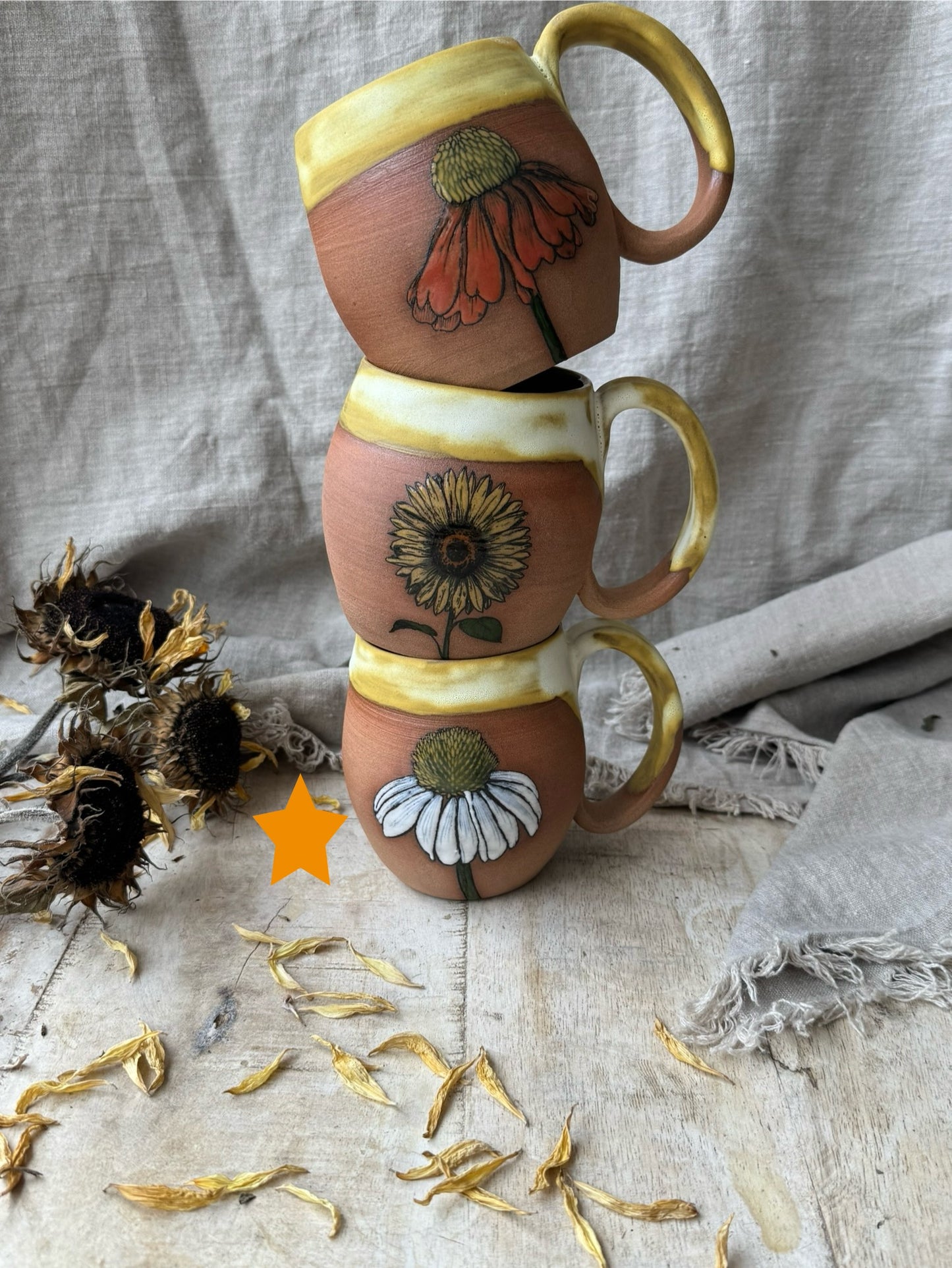 White Daisy Mug
