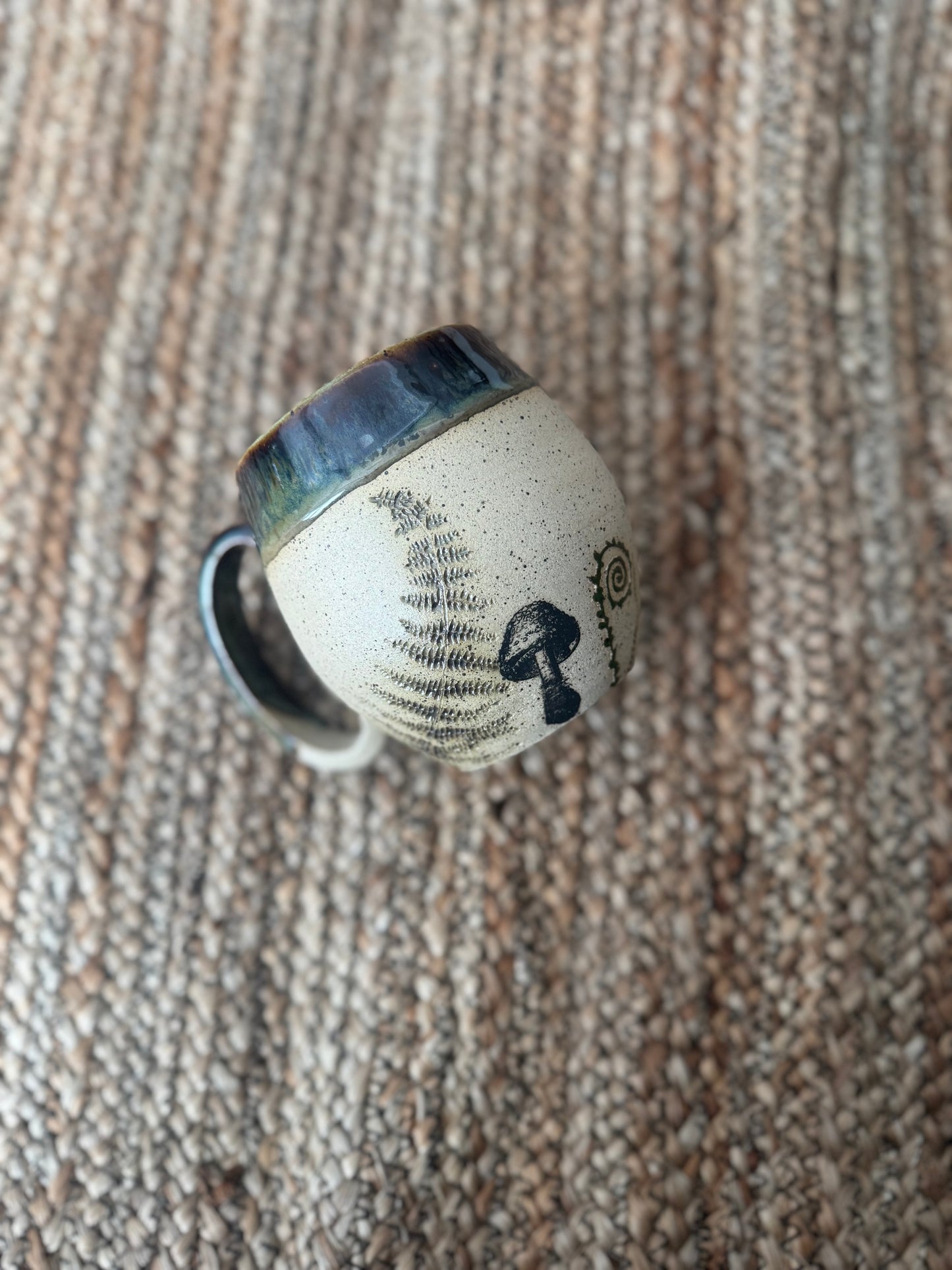 Mushroom fern mug
