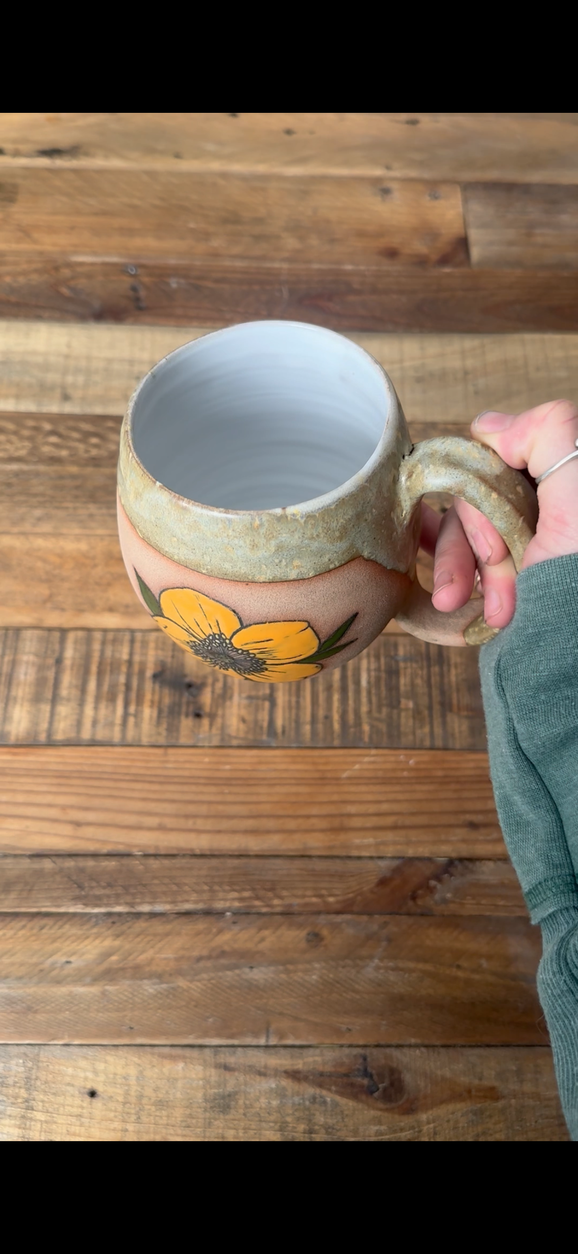 Orange poppy mug