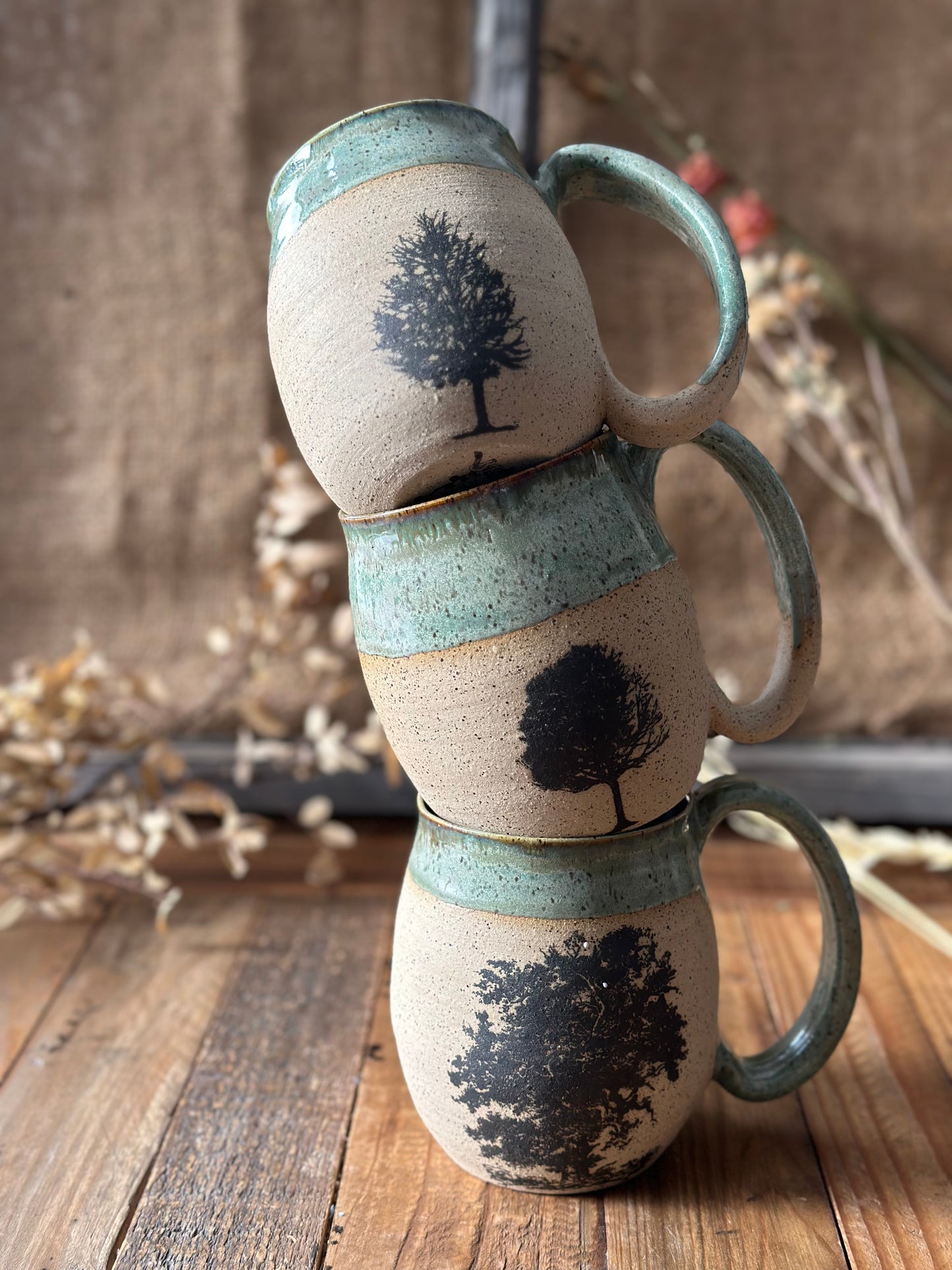 Oversized Leafy Tree Mug