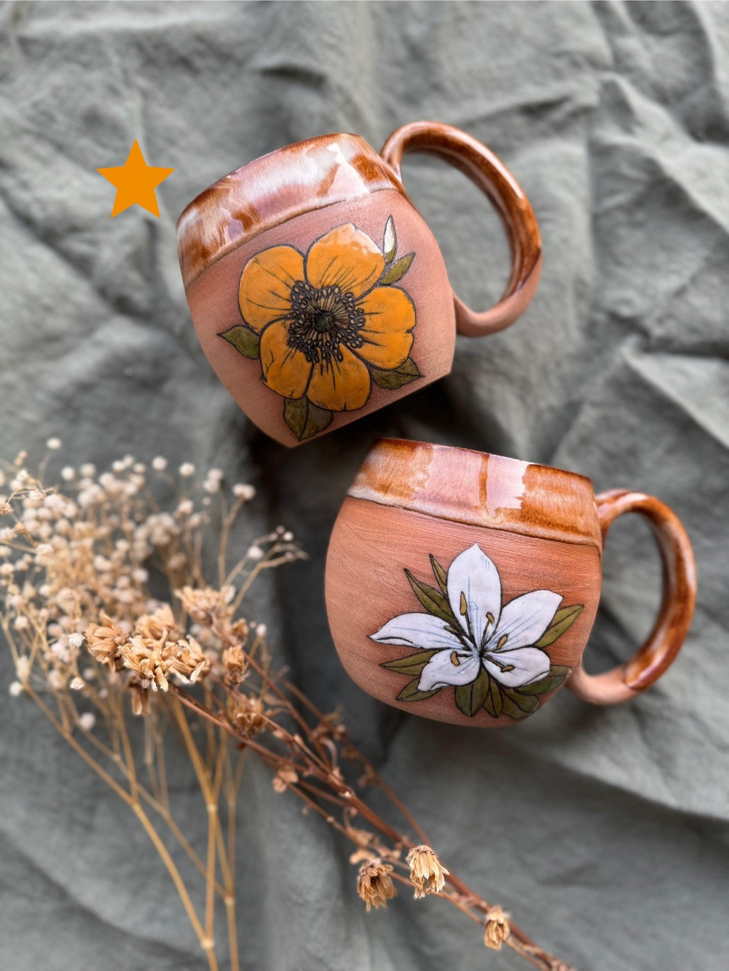Orange Poppy Mug