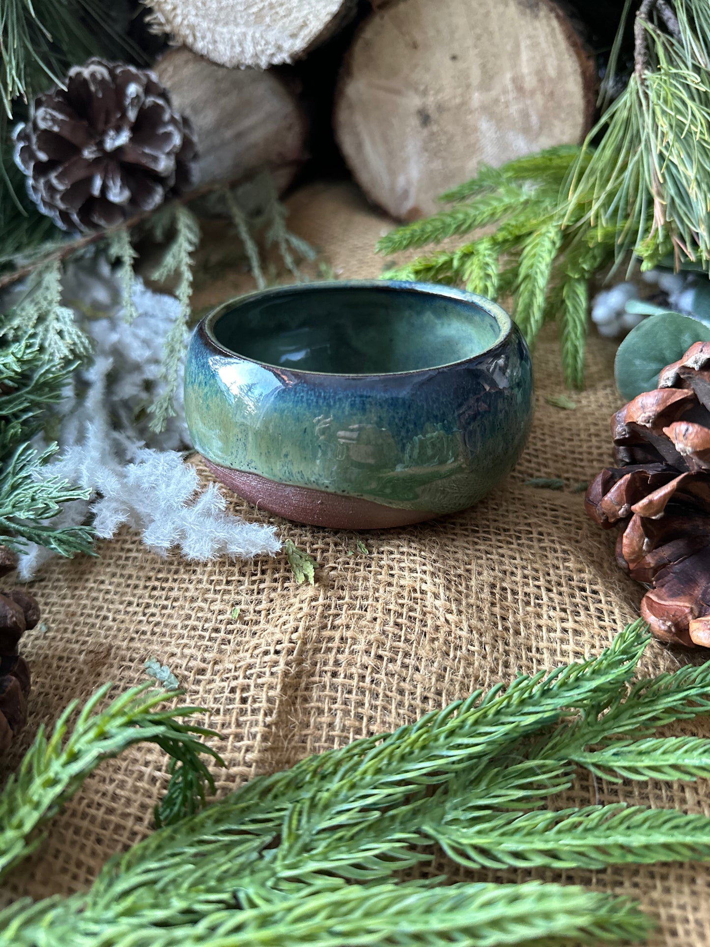 Emerald Blue Candle
