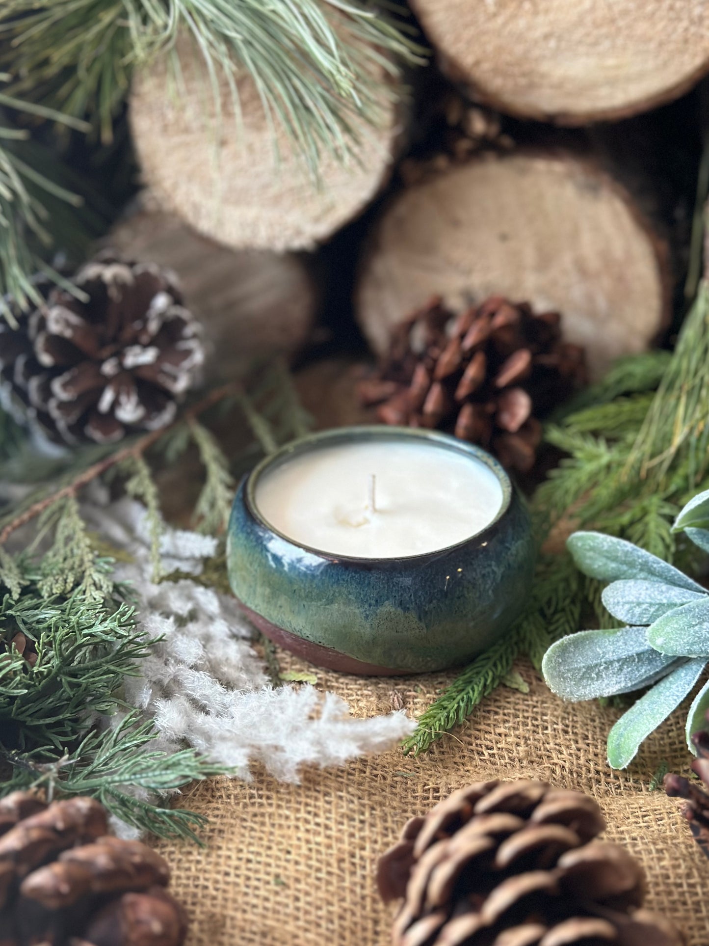 Emerald Blue Candle