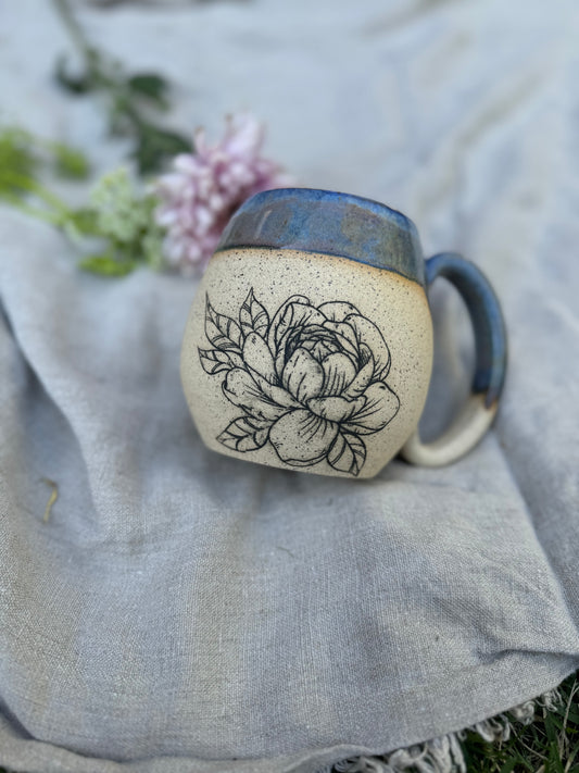 Peony Flower Mug