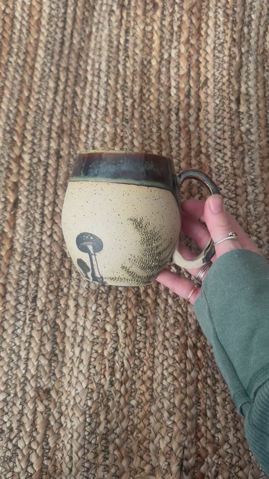 Mushroom fern mug